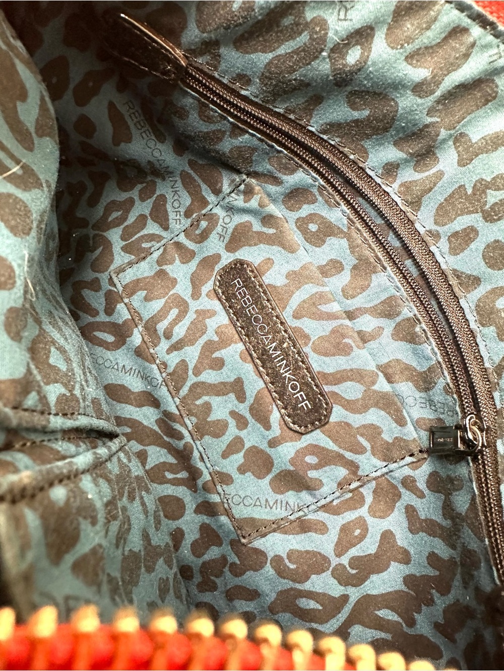 Rebecca Minkoff MAC Crossbody Bag Coral Leather Chain Strap Purse - Picture 3 of 8